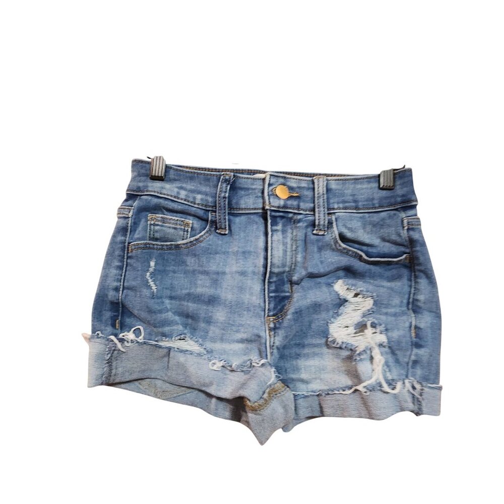 Universal Thread Womens Distressed Denim Shorts Size 0 Medium Wash